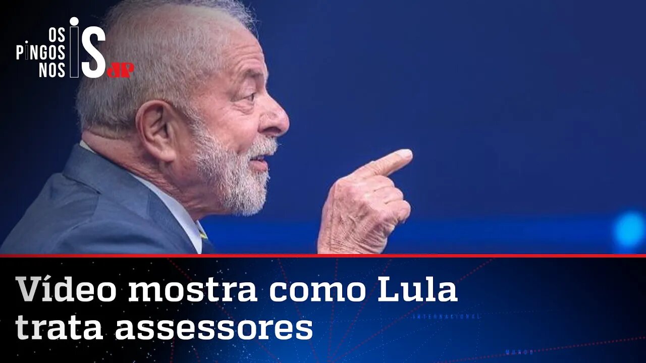 Lula se irrita nos bastidores e ofende assessor em debate