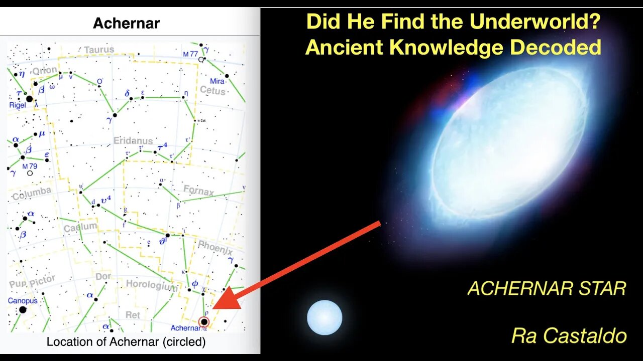 Ancient Knowledge of Underworld, Binary Star at the End of the River of Souls, Achernar Ra Castaldo