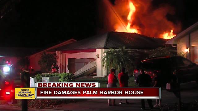 Overnight fire damages home in Palm Harbor