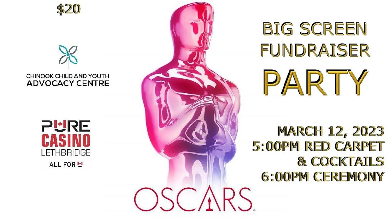 Lethbridge Oscar Party Fundraiser | Thursday, March 9, 2023 | Micah Quinn | Bridge City News