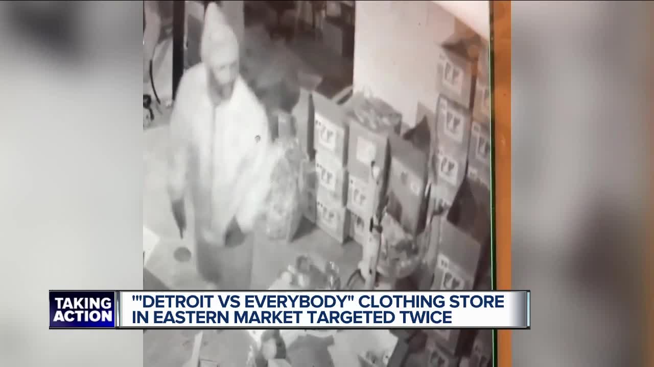 Detroit vs. Everybody clothing store in Eastern Market targeted twice