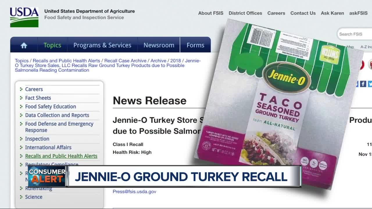 Over 91K pounds of ground turkey recalled due to possible salmonella contamination