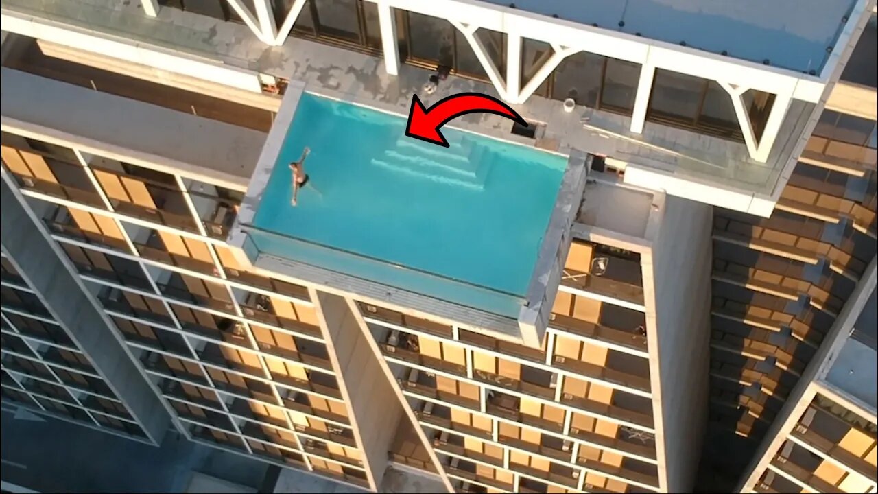 SNEAKING INTO THE MOST CRAZY INFINITY POOL!!