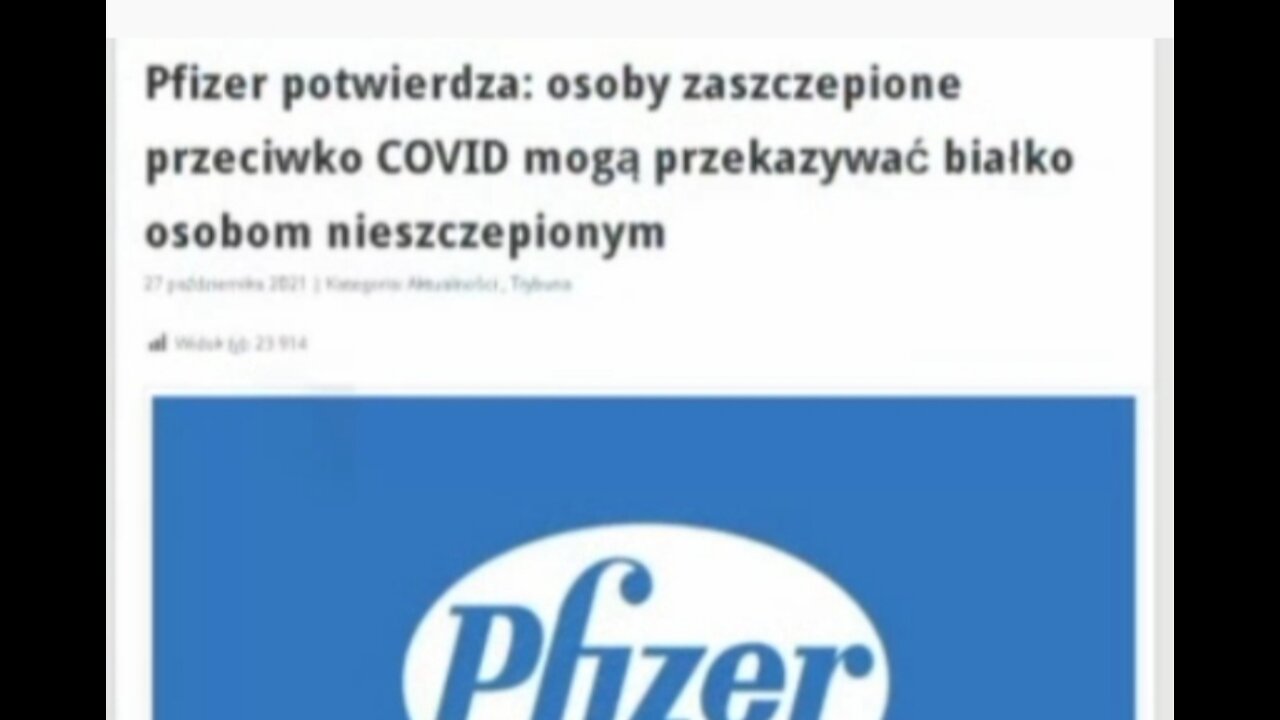 PHIZER potwierdza. Osoby szczepione transmitują białko kolca.