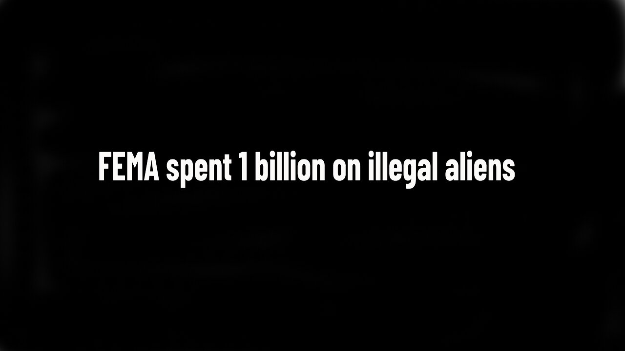 FEMA spent 1 billion on illegal aliens