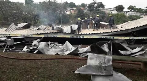 SOUTH AFRICA - Durban - COGTA fire (Videos) (W4Q)