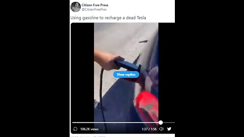 TESLA GETS FUELED UP BY A GAS GENERATOR - YOU READ THAT RIGHT - A FRIDAY FUNNY