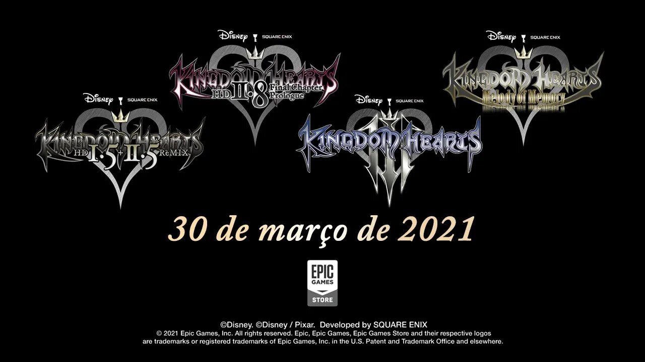KINGDOM HEARTS - Trailer de anĂșncio de todos os jogos da franquia para PC!