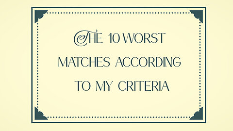 The 10 worst matches of the year?