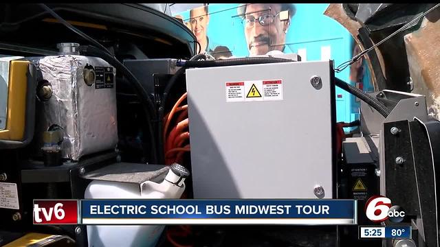 Electric school bus midwest tour