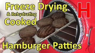 Freeze Drying Hamburger Patties - Cooked