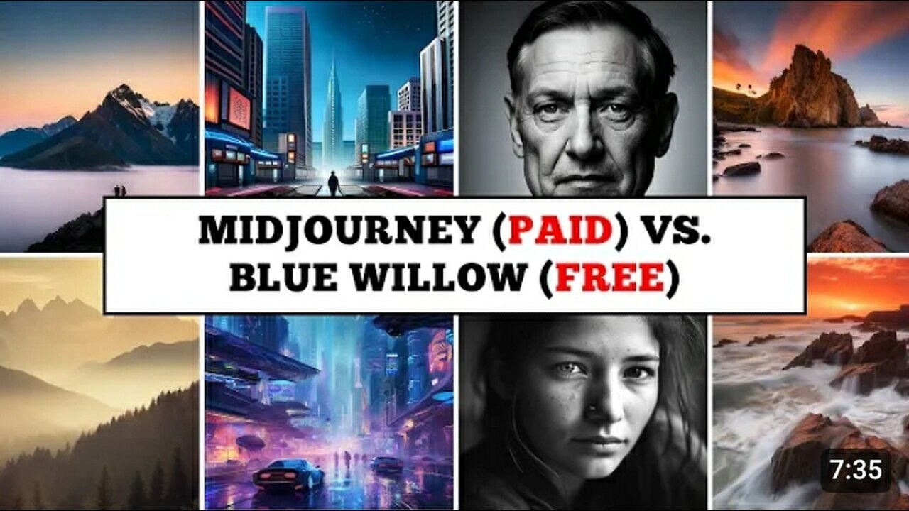 Midjourney V5 (Paid) vs. Blue Willow (Free)