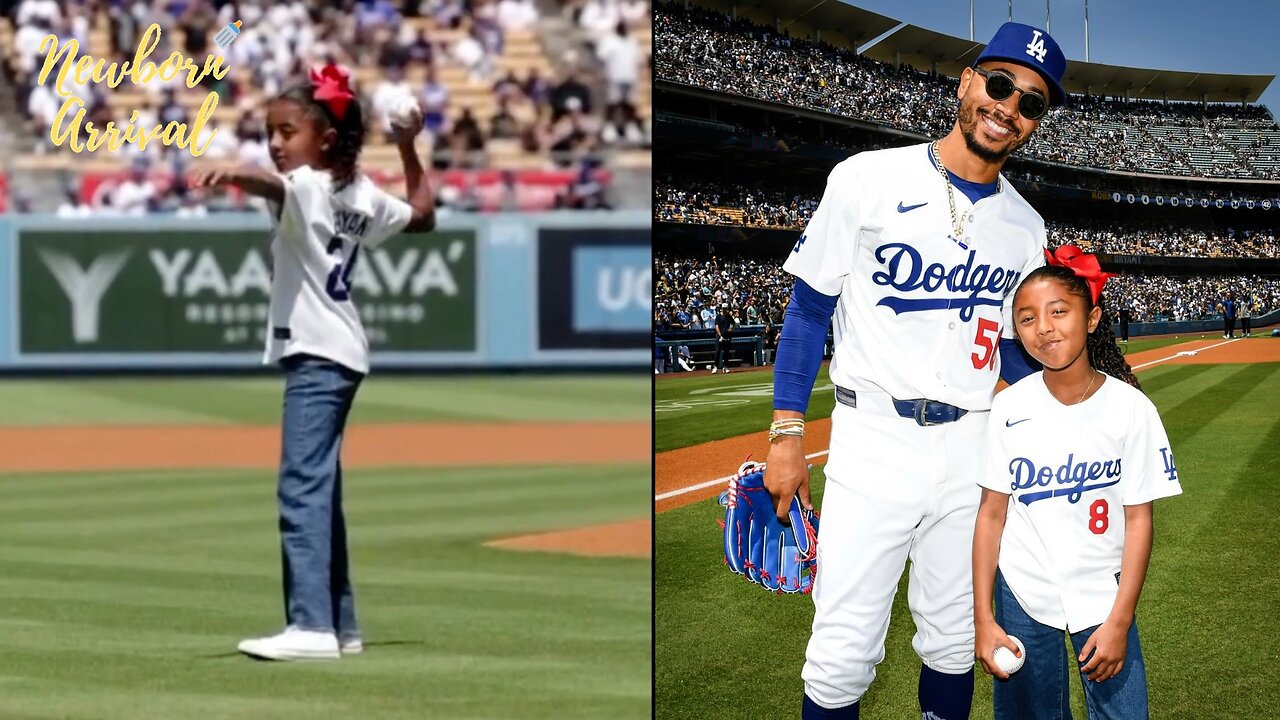 Kobe Bryant's Daughter Bianka Throws Out The 1st Pitch At The Dodgers Game! ⚾️