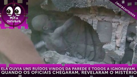 Ela ouvia uns ruídos vindos da parede e todos a ignoravam. Quando os oficiais chegaram, revelaram