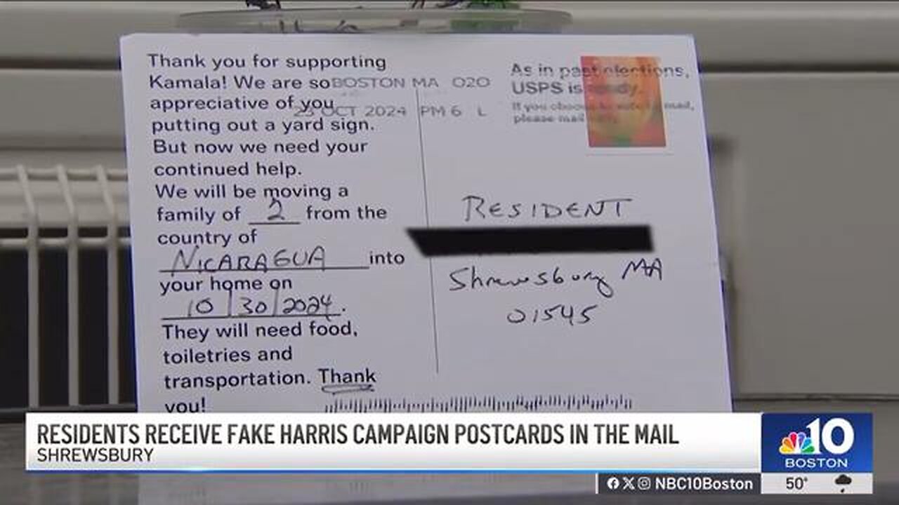 Harris Supporters terrified after receiving letters thanking them for accepting 'to house a migrant'