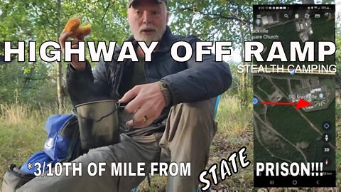 Highway Off Ramp Stealth Camp - Solo Overnight - Stealth Camping