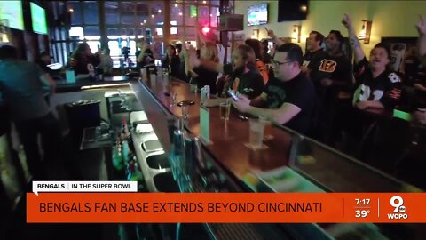 Bengals' west coast fan base shows out for Super Bowl