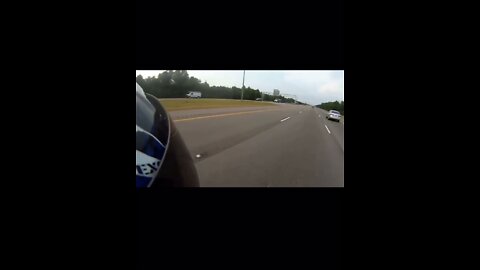 Motorcycle driver did a wheelie and almost lost his life