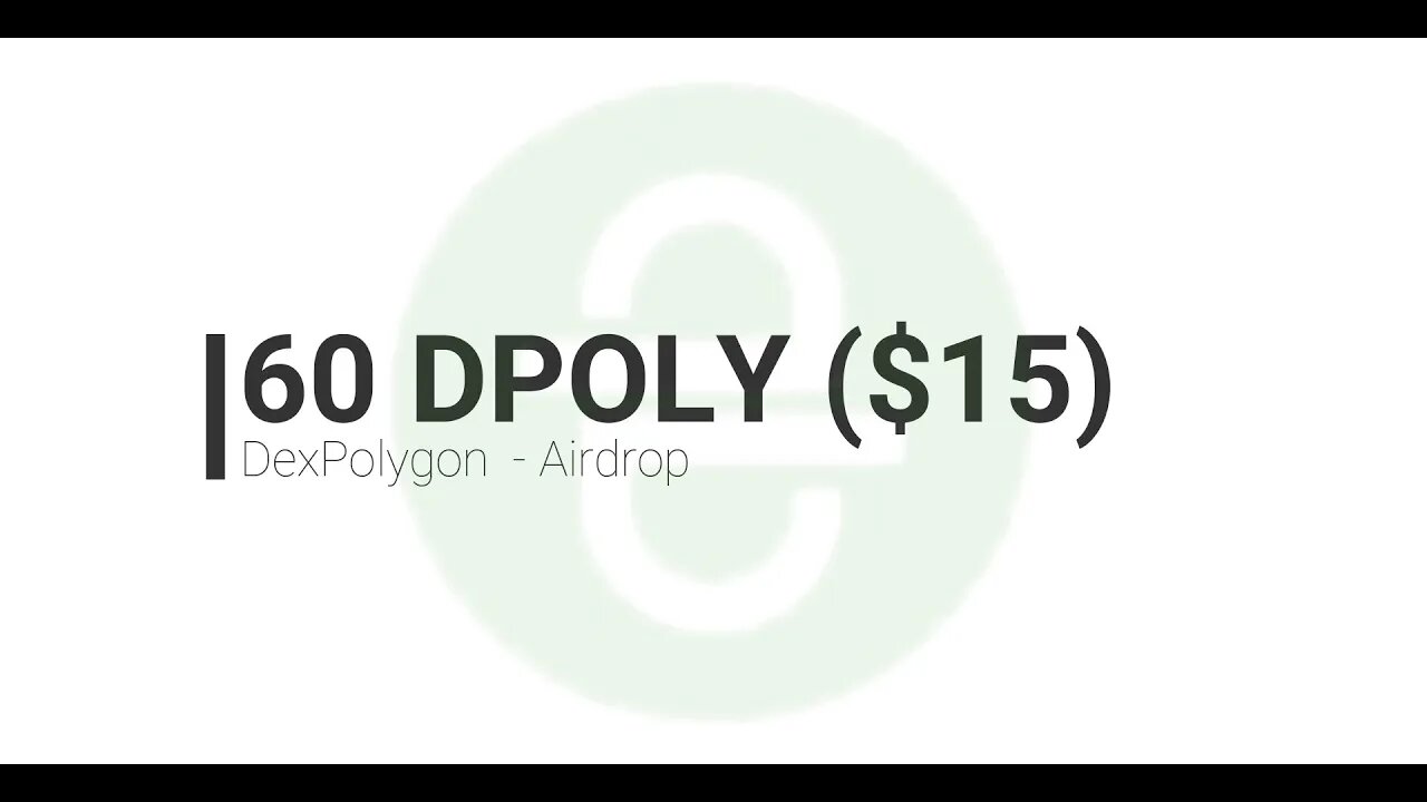 Airdrop - ⭐️DexPolygon ⭐️- Ainda sem Data