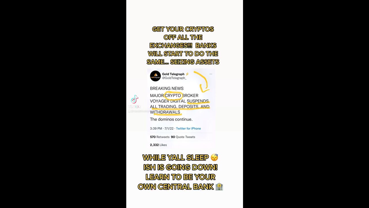 BANK & CRYPTO RUNS ARE HERE
