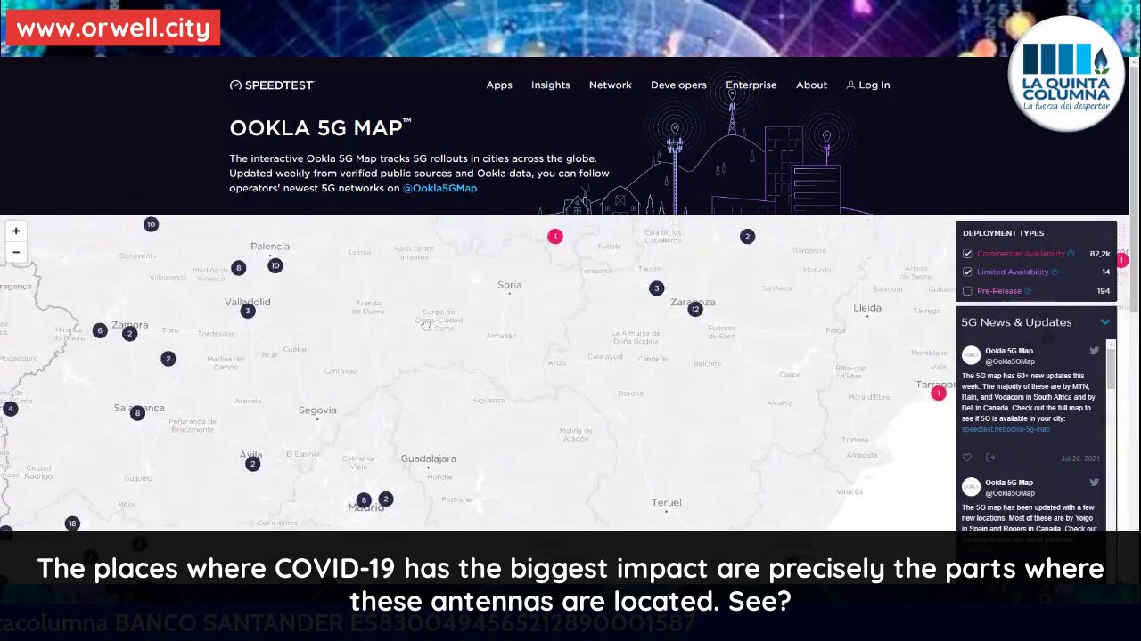 La Quinta Columna: 5G Map & COVID-19 Environmental Theory