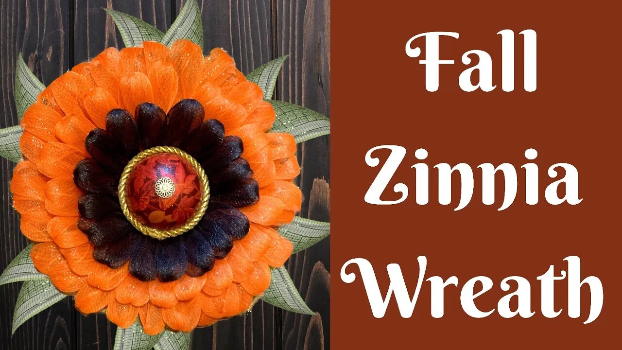 Fall Crafts: Fall Zinnia Wreath | Fall Flower Wreath