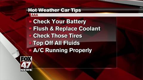 Tips from AAA to keep your car running cool in hot temps