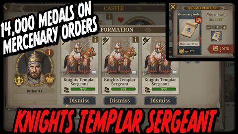 14,000 MEDALS ON MERCENARY ORDERS & KNIGHTS TEMPLAR SERGEANTS