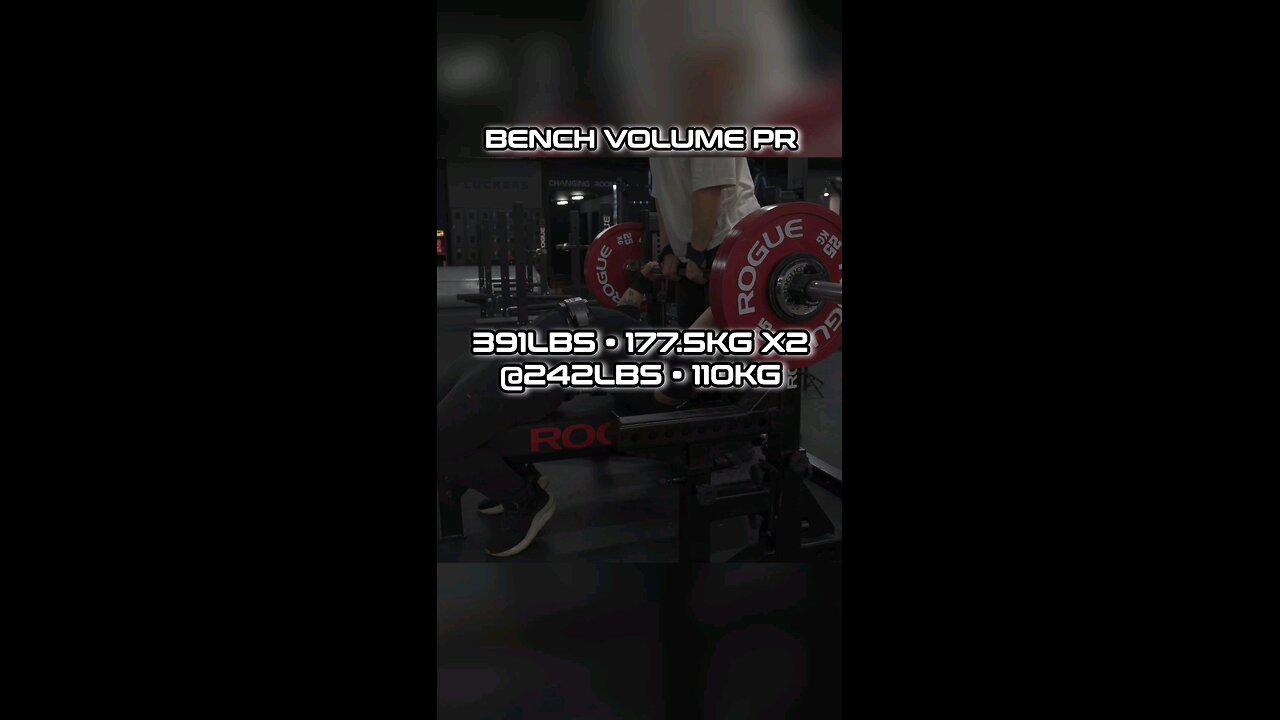 BENCH PR | 391LBS/177.5KG X2