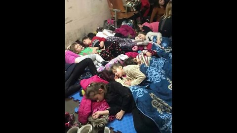 🇺🇦Graphic War🔥Ukraine Children Spend Nights in Bunkers Basements due to Russian Airstrikes #Shorts