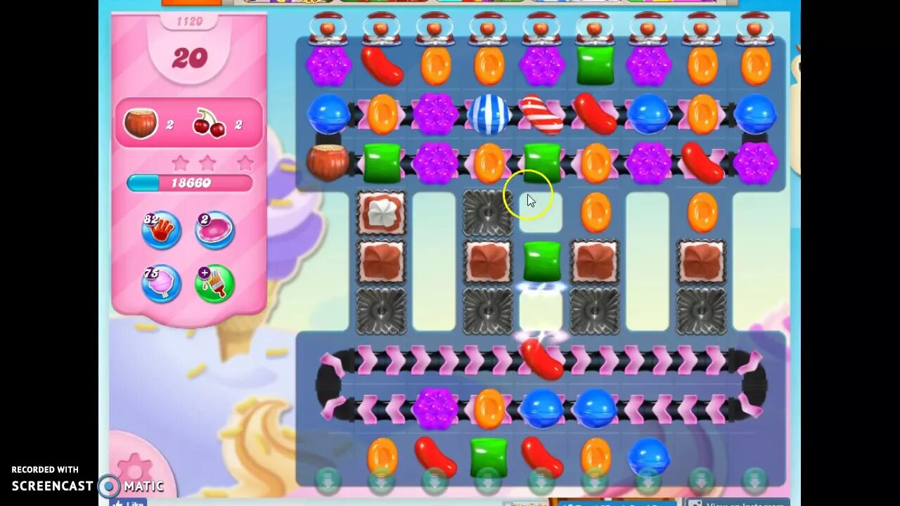 Candy Crush Level 1120 Audio Talkthrough, 3 Stars 0 Boosters