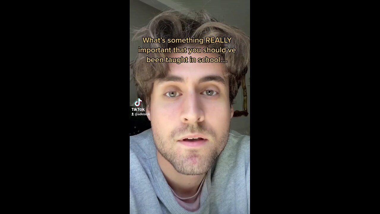 Something that should be taught in school