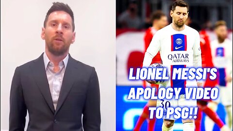 Lionel Messi's Apology Video To PSG!! 🚨