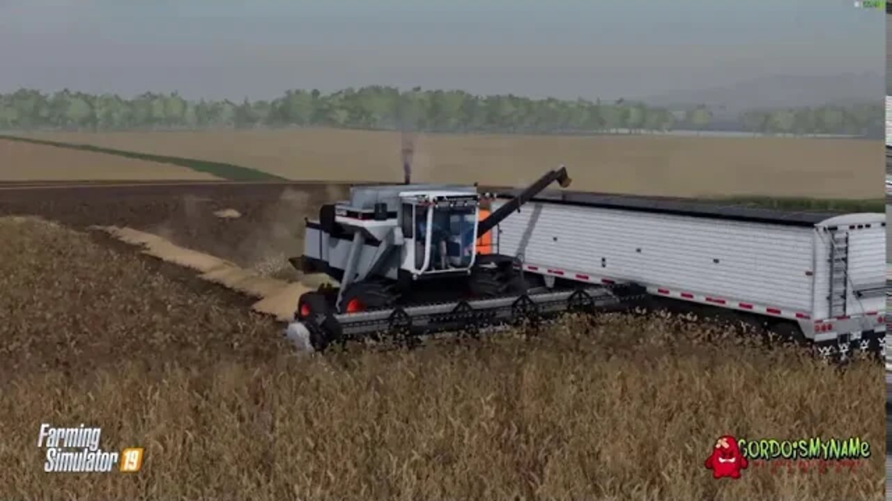 farming simulator 19 wheat harvest with Gleaner L2 and R65