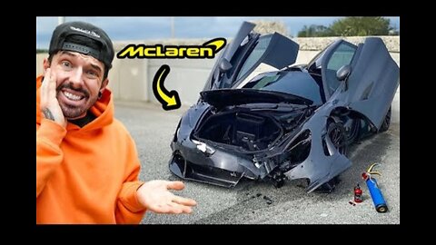 I REBUILT A WRECKED MCLAREN 720s THEN IT SET ON FIRE