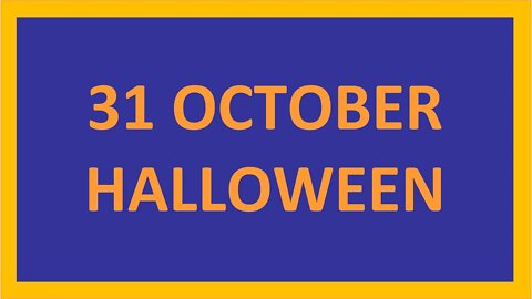 31 Oct - Halloween (All Saints' Eve) (Playlist)