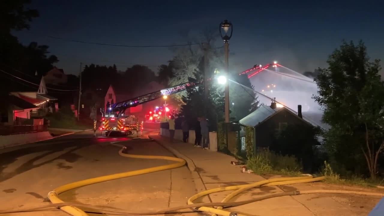 Warehouse fire in Combined Locks