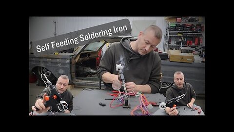 Check Out This New Syle Soldering Iron with Self Feeding Feature!