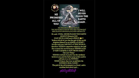 The Reptilian God of The Old Testament said : I will never FLOOD the Earth again . What happened ???