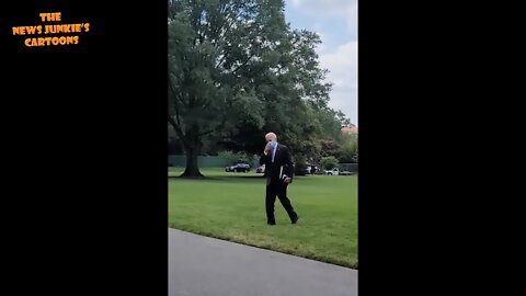 Don't watch: Just Biden taking his mask off on the way to the White House.
