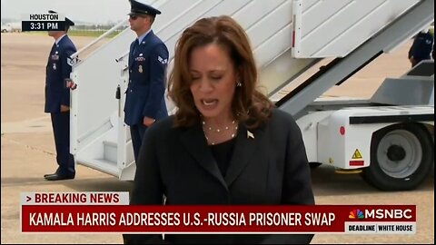 Kamala Reads A Statement, Walks Away From Questions On Prisoner Swap