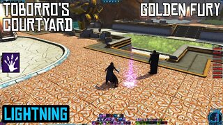SWTOR Toborro's Court Yard Boss Fight. Golden Fury. Level 75 Lightning Sorcerer