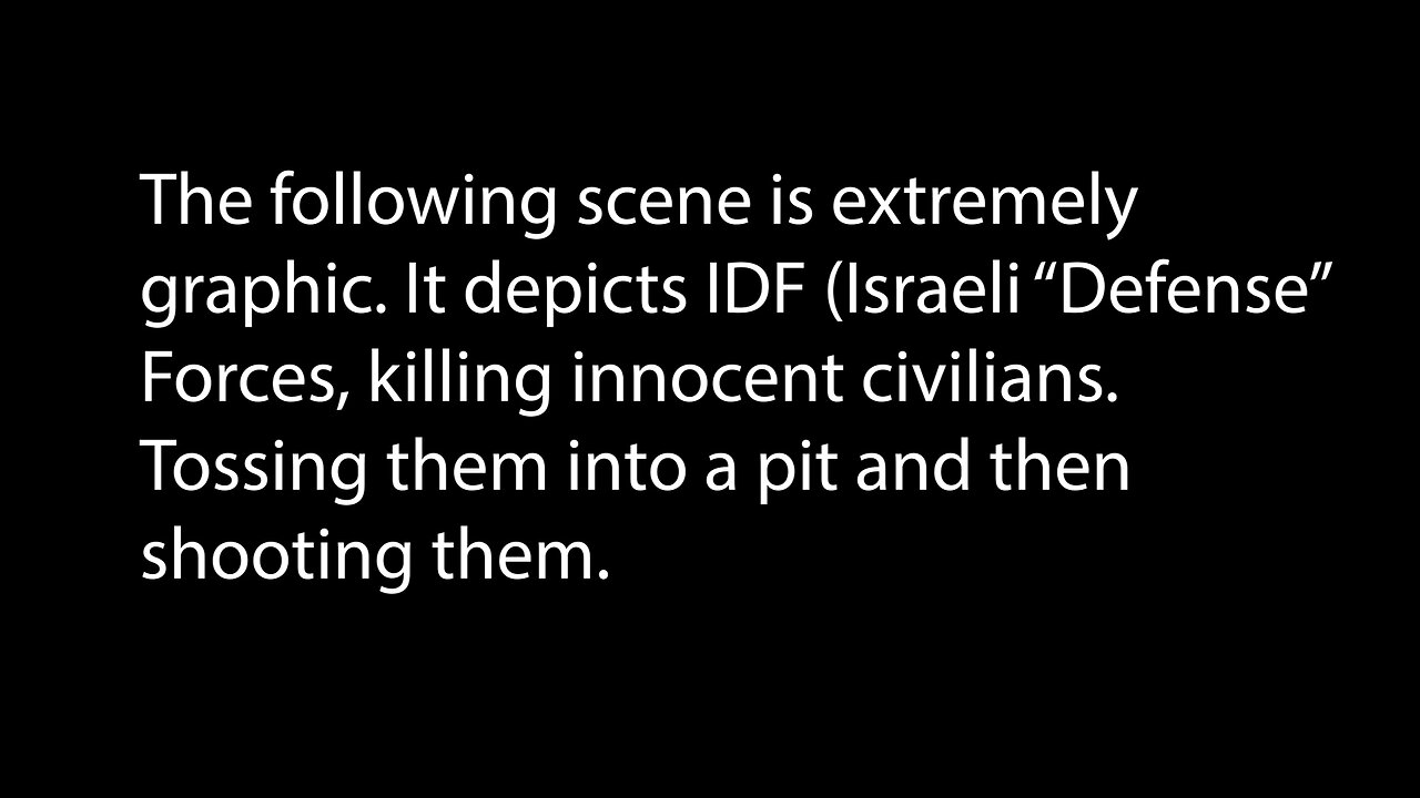 Israeli "Defense" forces murdering innocent civilians