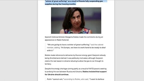 Spanish Official Warns Of "Winter Of Great Suffering"