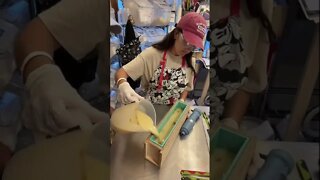 Emily making custom soap