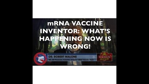 MRNA Vaccine Inventor: What’s Happening With The Shots is NOT RIGHT: Bannon War Room