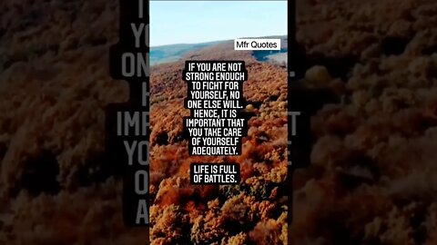 If You are not Strong to enough to fight... Mfrquotes in English