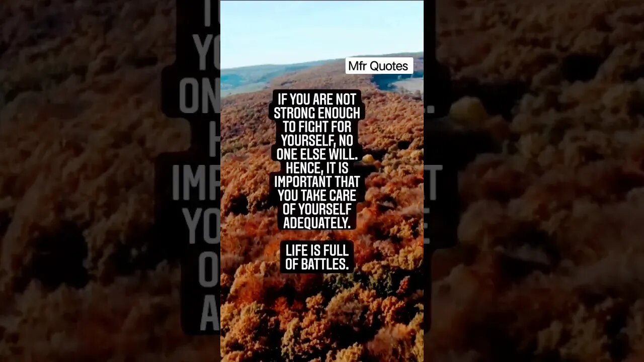 If You are not Strong to enough to fight... Mfrquotes in English