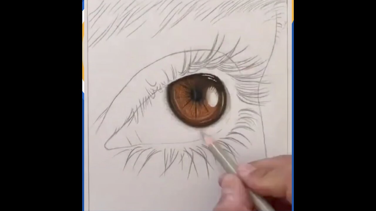 realistic eyes draw with pencil colour