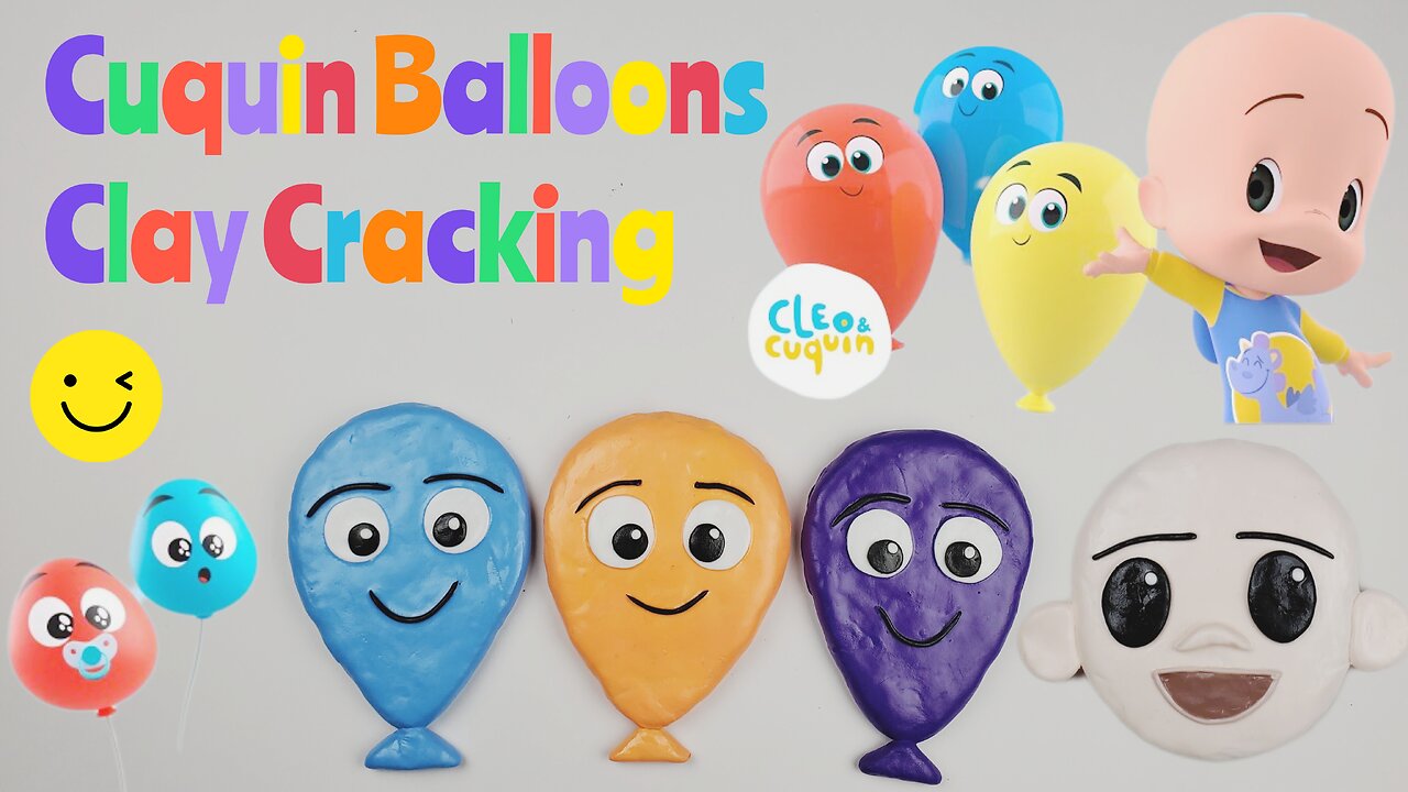 Satisfying Video ASMR Cuquin Balloons and More | Learning Colors and More Clay Cracking | Cuquin y Cleo Grietas de arcilla